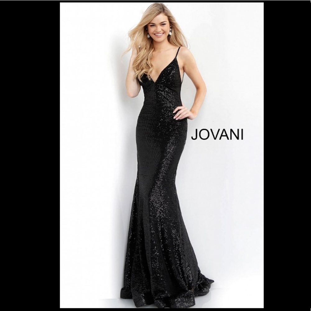 Jovani black sequin prom dress
